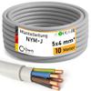 NYM-J 5x4 mm Cable - 10 m Sheathed Cable for Damp Rooms view 1