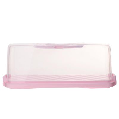 FOMIYES Pink PP Bread Box with Handle and Lid for Christmas Parties