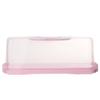 FOMIYES Pink PP Bread Box with Handle and Lid for Christmas Parties view 1