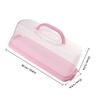 FOMIYES Pink PP Bread Box with Handle and Lid for Christmas Parties view 2
