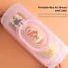 FOMIYES Pink PP Bread Box with Handle and Lid for Christmas Parties view 3
