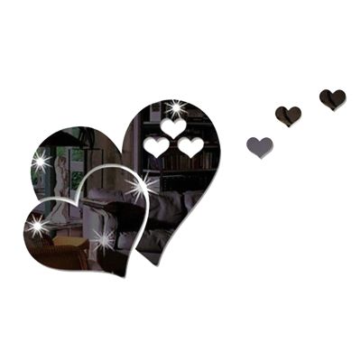 Heart-Shaped Mirror Wall Stickers