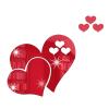 Heart-Shaped Mirror Wall Stickers view 3