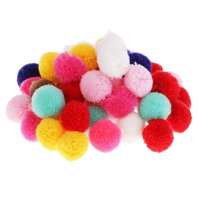 50 Handmade Yarn Wool Pom Pom Balls - 20mm