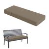 Linen Bench Cushion with Foam Padding, Black Coffee, 200 x 50 x 5 cm view 1
