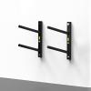 Wall-Mounted Yoga Mat Holder, Metal Rack for Yoga Mats, Foam Rollers and Exercise Equipment, Space-Saving, 2-Piece, Black view 1