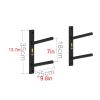 Wall-Mounted Yoga Mat Holder, Metal Rack for Yoga Mats, Foam Rollers and Exercise Equipment, Space-Saving, 2-Piece, Black view 2