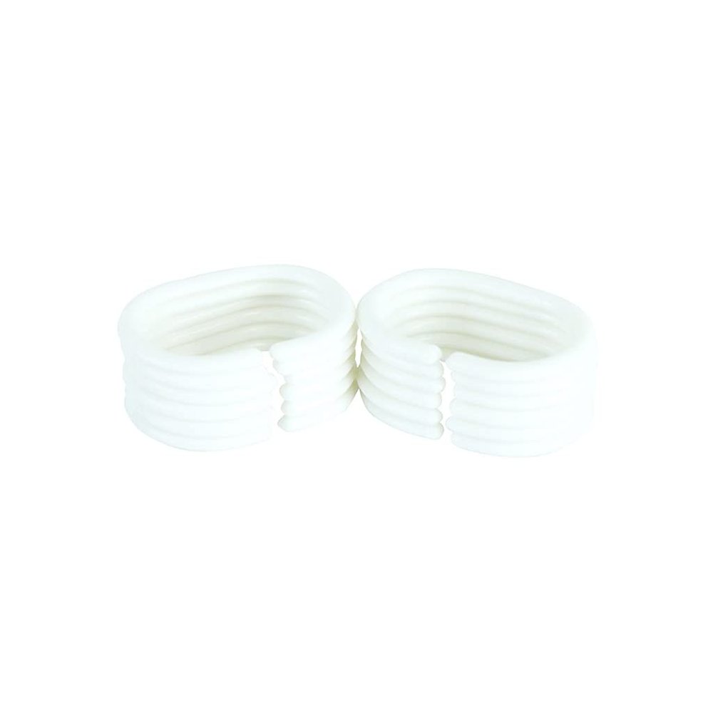 Reusable Plastic Shower Curtain Rings - 12 Pack