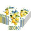 40x Lemon Design Napkins 11x20cm view 1