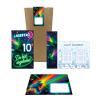 12 Laser Tag Invitations for a 10th Birthday with Envelopes, Favor Bags, Stickers, Bookmarks and Battleship Game Sheets view 1