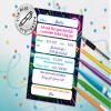 12 Laser Tag Invitations for a 10th Birthday with Envelopes, Favor Bags, Stickers, Bookmarks and Battleship Game Sheets view 4