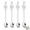 4-Piece Music Note Dessert Spoon Set view 1