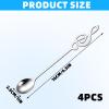 4-Piece Music Note Dessert Spoon Set view 2