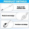 4-Piece Music Note Dessert Spoon Set view 3