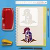 FINGERINSPIRE 6-Piece Knight Helmet Stencil Set with Brush 10x10cm view 3