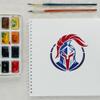 FINGERINSPIRE 6-Piece Knight Helmet Stencil Set with Brush 10x10cm view 4