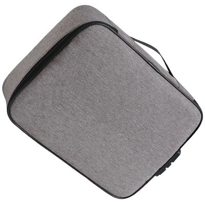 Abaodam Gray Multi-Compartment Document Organizer with Combination Lock