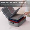 Abaodam Gray Multi-Compartment Document Organizer with Combination Lock view 4