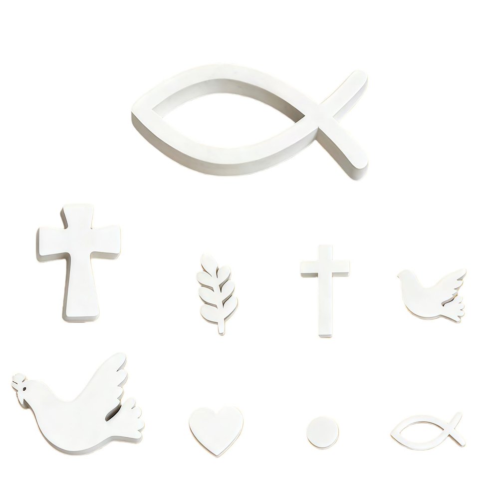 66-Piece Wooden Fish Decoration Set