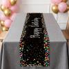 Happy Birthday Table Runner Black view 1