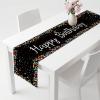 Happy Birthday Table Runner Black view 2