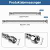 3/8-Inch Flexible Hose, 4-Piece 304 Stainless Steel Braided Connector Hose Set view 2