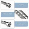 3/8-Inch Flexible Hose, 4-Piece 304 Stainless Steel Braided Connector Hose Set view 3