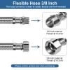 3/8-Inch Flexible Hose, 4-Piece 304 Stainless Steel Braided Connector Hose Set view 4