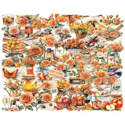 ZEXIJOW Retro Sticker Set - Orange