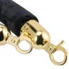 Velvet Stanchion Rope with Gold Hooks, Black view 3
