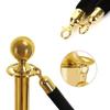 Velvet Stanchion Rope with Gold Hooks, Black view 4