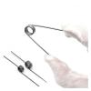 teel Small Torsion Spring, 65Mn V-Shaped Spiral Torsion Spring, 2.5 mm Wire, 12/30 mm Outer Diameter, 60–180° Angle, 5 Pieces view 3