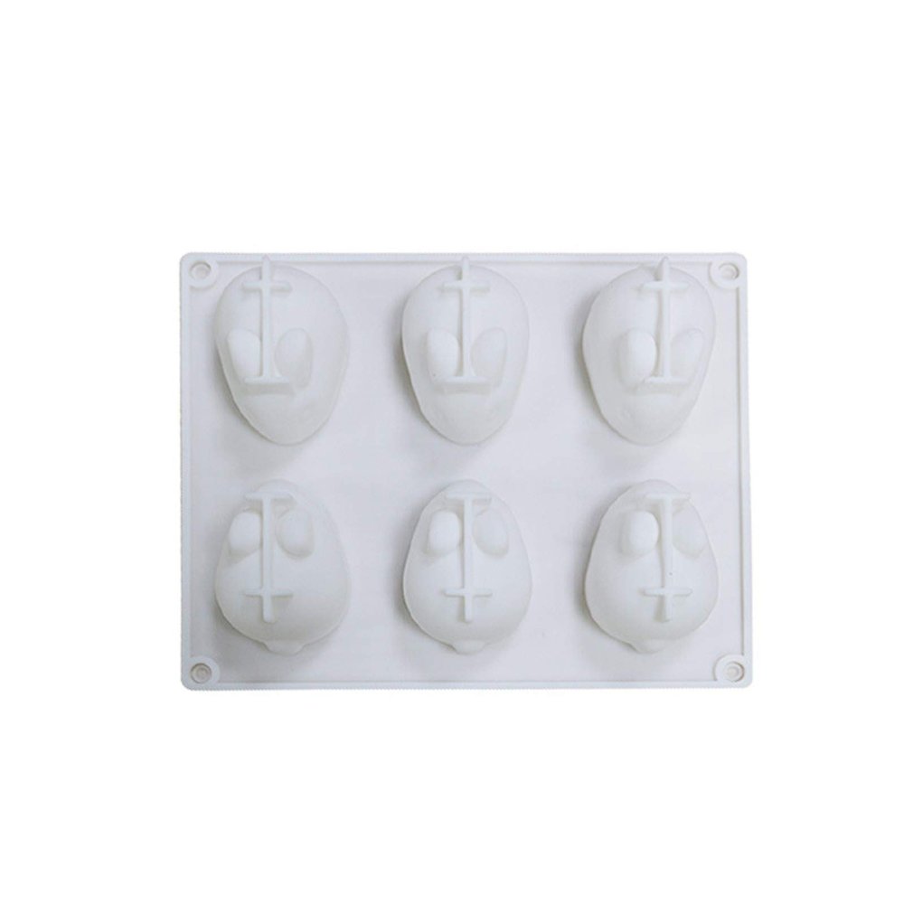 Silicone Bunny Cake Mold with Hollow Design (White, One Size)