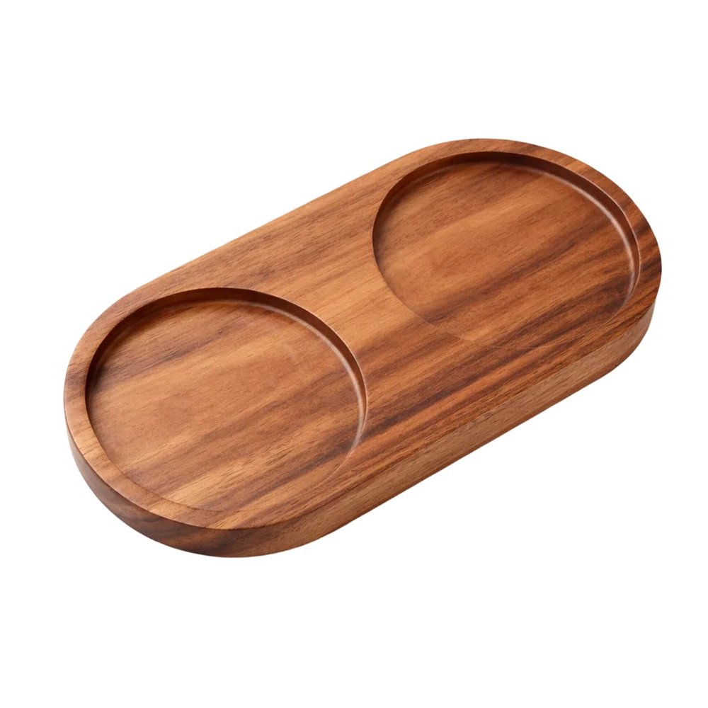 Acacia Wood Salt and Pepper Mill Tray