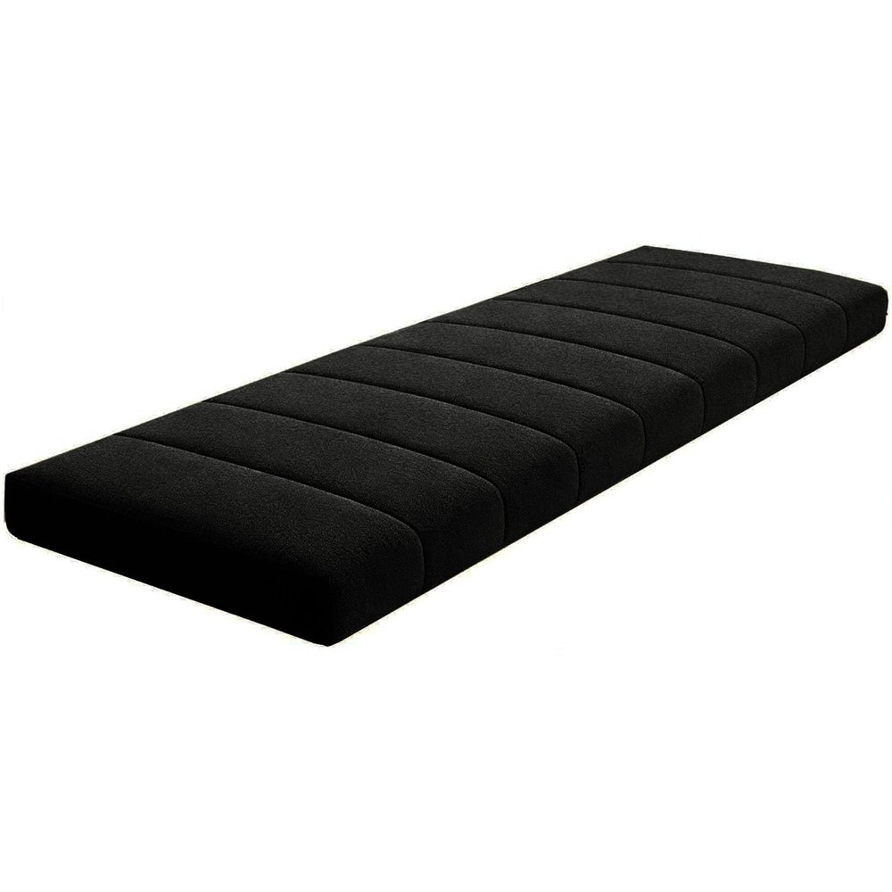 Generic Bench Cushion for Indoor & Outdoor Use, Black, 50 x 170 cm