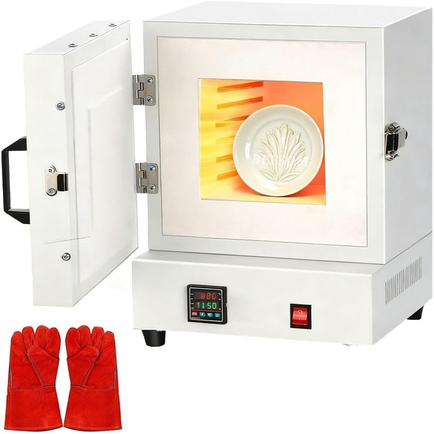 JIANGYUXINLI 2000 W Electric Muffle Kiln, 1150°C, Digital Control