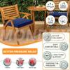 Chair Cushion 45 x 45, Dark Khaki, 8 cm Thick, Outdoor Seat Cushion with Ties view 4