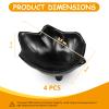 xtemtoamz Small Dip Bowls - Black Leaf-Shaped view 2