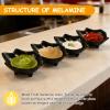 xtemtoamz Small Dip Bowls - Black Leaf-Shaped view 4