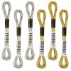 6 Strand Embroidery Thread Set - Metallic Gold view 1