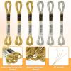 6 Strand Embroidery Thread Set - Metallic Gold view 3