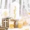 COMOOKA 4 Sheets 100+pcs Candle Tattoos Gold Foil view 3