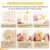 COMOOKA 4 Sheets 100+pcs Candle Tattoos Gold Foil view 4