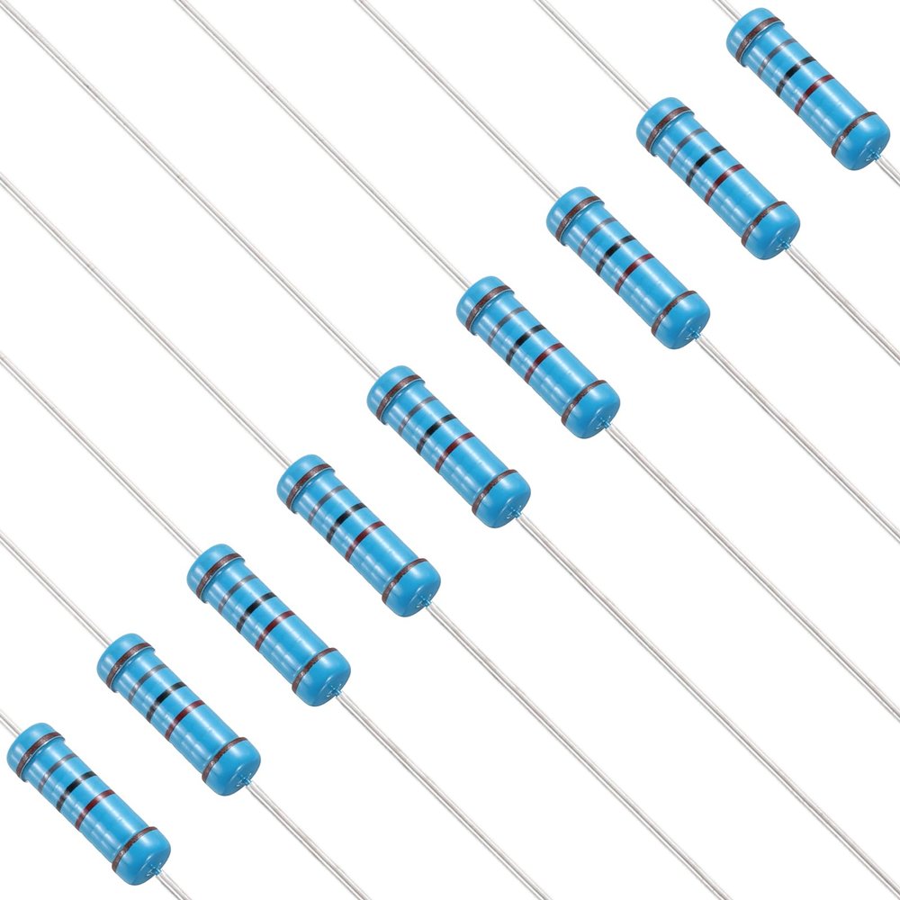 PATIKIL 50-Pack 18K Ohm 2W Metal Film Resistors, 15 x 60 mm