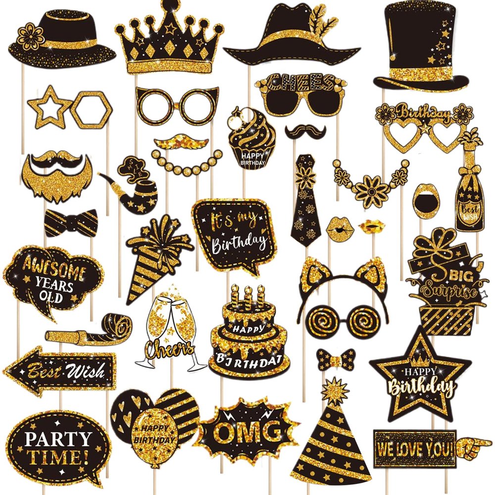 Photo Booth Accessories, 38 Fun Props