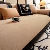 Chenille Sofa Seat Cover, Non-Slip Couch Protector, Khaki, 110 x 240 cm view 1