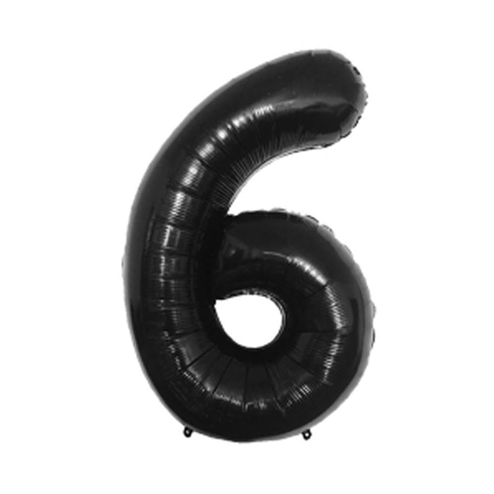 40cm Number Balloon Decoration Birthday Party Black Number 6