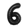 40cm Number Balloon Decoration Birthday Party Black Number 6 view 1