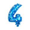 40cm Number Balloon Decoration Blue with White Stars - Number 4 view 1