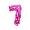 40cm Number Balloon Decoration - Pink with White Peach Heart - Number 7 view 1